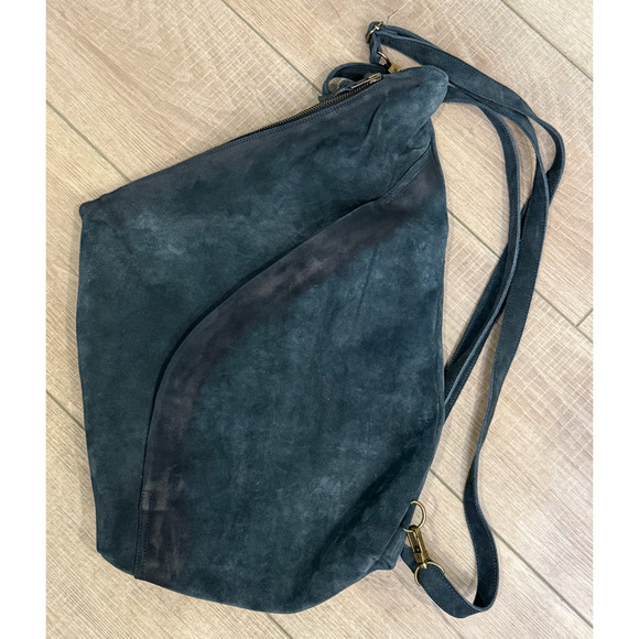 Free People Handbags - NEW PAPUCEI x FREE PEOPLE BLUE SUEDE LEATHER LEXY BACKPACK BAG CROSSBODY